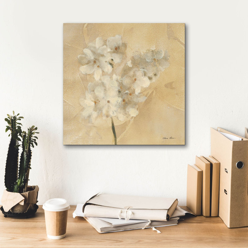 «White Narcissus Crop» par Cheri Blum, art mural sur toile, H 18 po x l 18 po x P 0,75 po