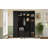 ON-TREND Farmhouse Elegant Hall Tree With 4 Side Cabinets-1420025811