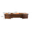 Bureau de direction simple et élégant en bois de noyer noir de 110,24 po pour président-1448240147