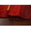 Tapis rouge / orange en laine noué à la main de conception unique 4 pi 7 po x 7 pi 8 po New Age