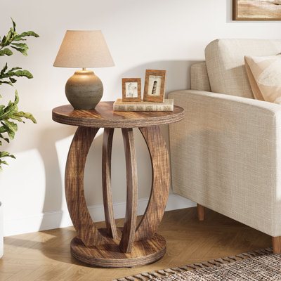 24-Inch Tall Round End Table, Set Of 2 by Winston Porter