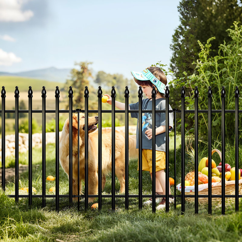ELEP Black Metal Pet Barrier, 81" H x 61" W x 2" D