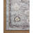 Floral Machine Made Power Loomed Polypropylene Area Rug in Gray-87054153