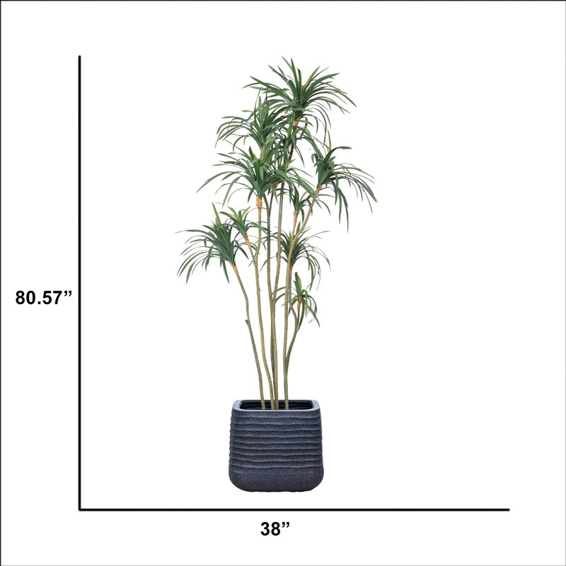 Pin artificiel 80,57 po en pot, Bleu