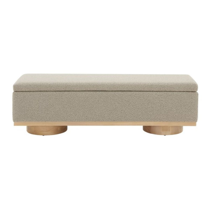 Banc de rangement à couvercle rabattable Cooledge, Chameau / brun clair