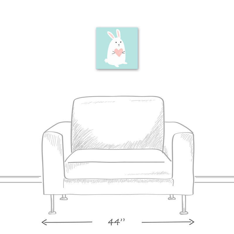 « love lapin », art sur toile