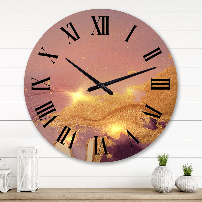 Marble Glam Art III - Horloge murale glam 2, Grand