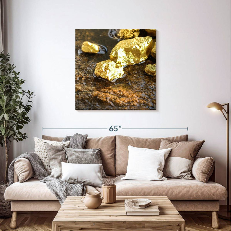 Alvord Gold Chunks, 36" H x 36" W