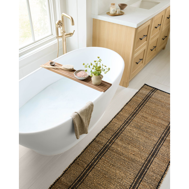 Angela Rose x Loloi Colton Natural / Black Area Rug, Runner 2'6" x 8'