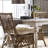 Cross Back Side Chair in Natural Gray