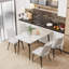 Annagh Stone Top Metal Base Dining Table-492564330-492560532