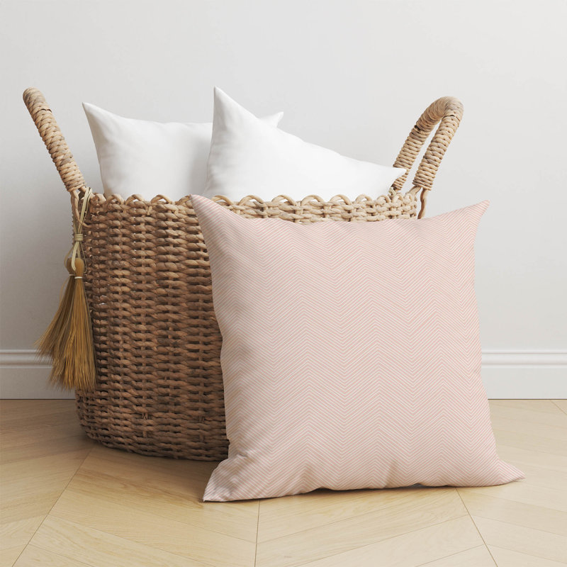 Coussin Chevy, Rose, H 20 po x l 20 po