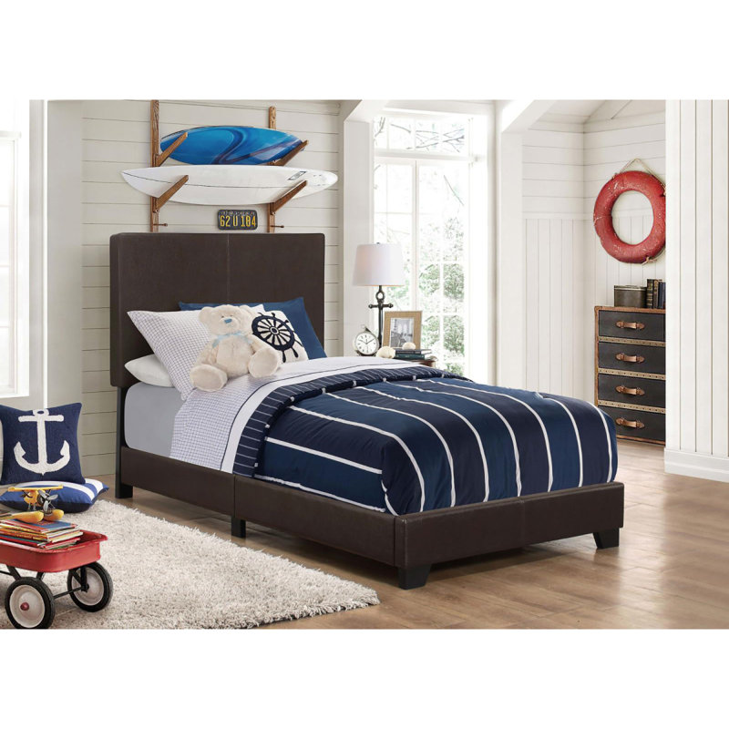 Brown Twin Panel Bed, Twin