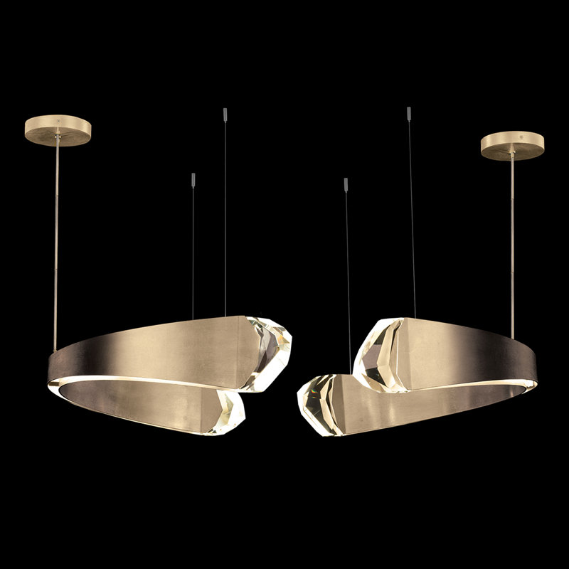 Strata 12 - Light LED Unique/Statement Pendant, Soft Bronze