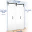 Porte de grange pliante à 6 treillis avec porte pliante en bois manufacturé-129413717