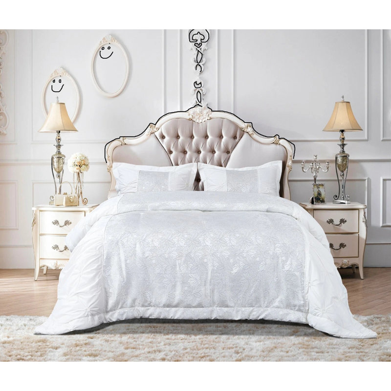 Bedspread with Pillow Shams Included, White