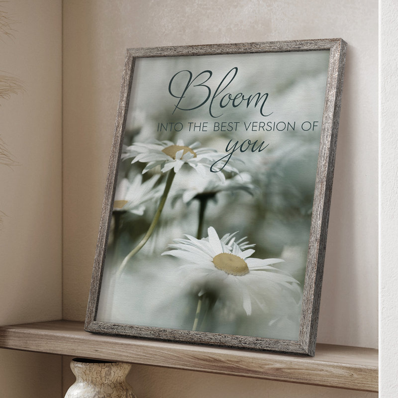 Reproduction encadrée Bloom - bois massif, H 11 po x l 9 po