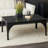 Cole And Grey Metal Geometric Living Room Black Coffee Table With Glass Top