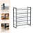 5-Tier Stackable Metal Shoe Rack, Shoe Storage Organizer For Garage, Entryway & Closet With Adjustable Flat Or Slant Shelves, Holds 20-25 Pairs-392902789