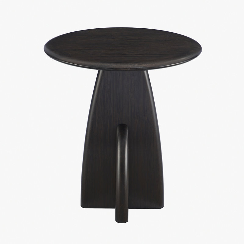 Atasha Side Table, Wheat, Black