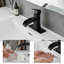 Robinet de lavabo en laiton à poignée simple Waterfall noir élégant pour salle de bain moderne
