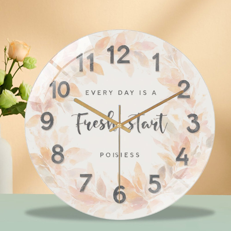 Horloge murale florale aquarelle