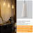 Belspring Adjustable Height Alabaster Pendant Lights, Marble Conical Shade(Bulb Included)-1698217168