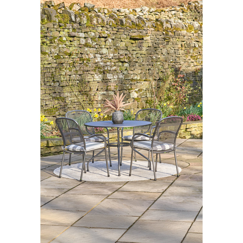 4 - Person Patio Dining Set with Round Table , Cushions Included