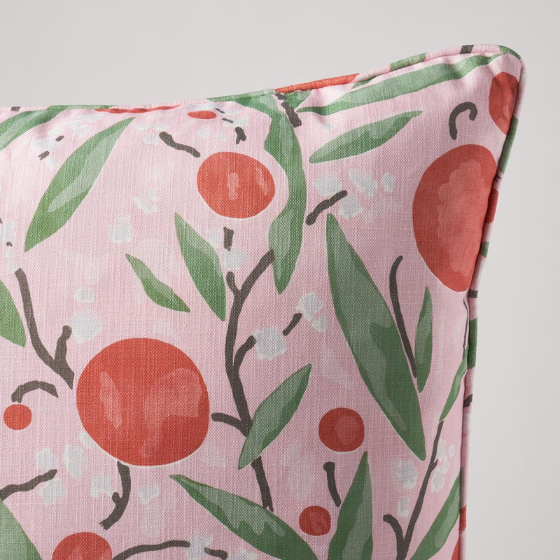Mirabelle Throw Pillow, Cherry/Blush