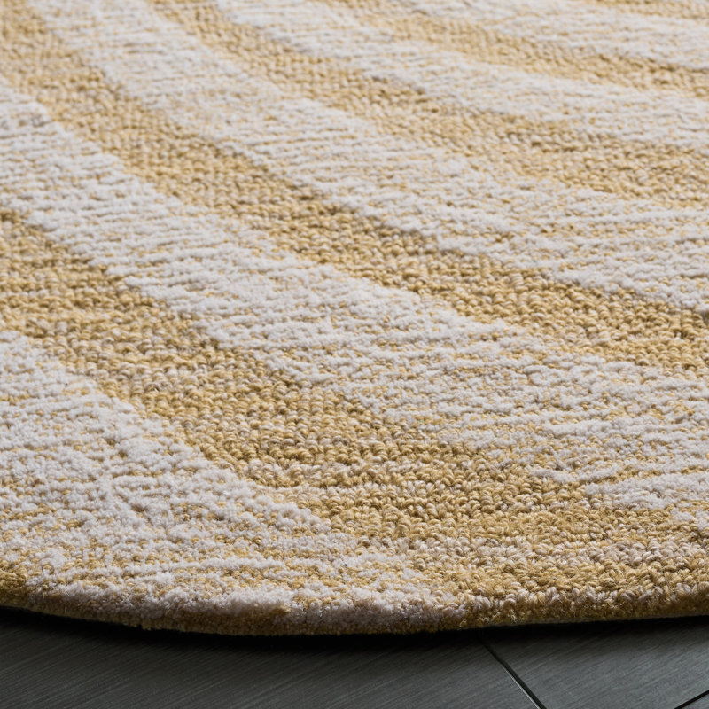 Nouveauté 201 80% laine; Tapis spiralé 20% coton, Rond 5 pi