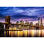 Brooklyn Bridge Neon Light Sunset Cityscape Landmarks Photography Wallpaper Murals-93996593