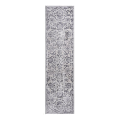 Loom & Grey/Silver/ 2X8 Area Rug - Non-Shedding, Stain , Gives A Warm Feeling To Living Room, Bedroom, Dining Home Office Improves Look
