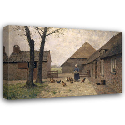 "Dutch Farm" by  Alphonse Stengelin - Gallery Wrap Canvas Wall Art