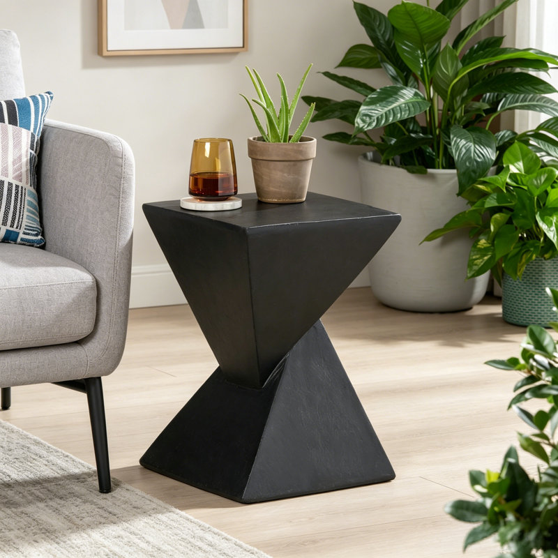 Table d'appoint TESS Modern - Table de bout élégante compatible avec le salon (table incluse seulement), Noir