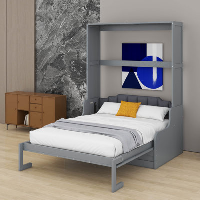 Grand lit escamotable avec coussin