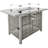 43" Rectangular Grey Open Weave Propane Fire Pit Table, 60000 , With Blue Glass Stones, Tempered Wind Guard, And 20lbs Storage For Outdoor Parties Gas Removable - Rust Lid, Bohemian Style Deck