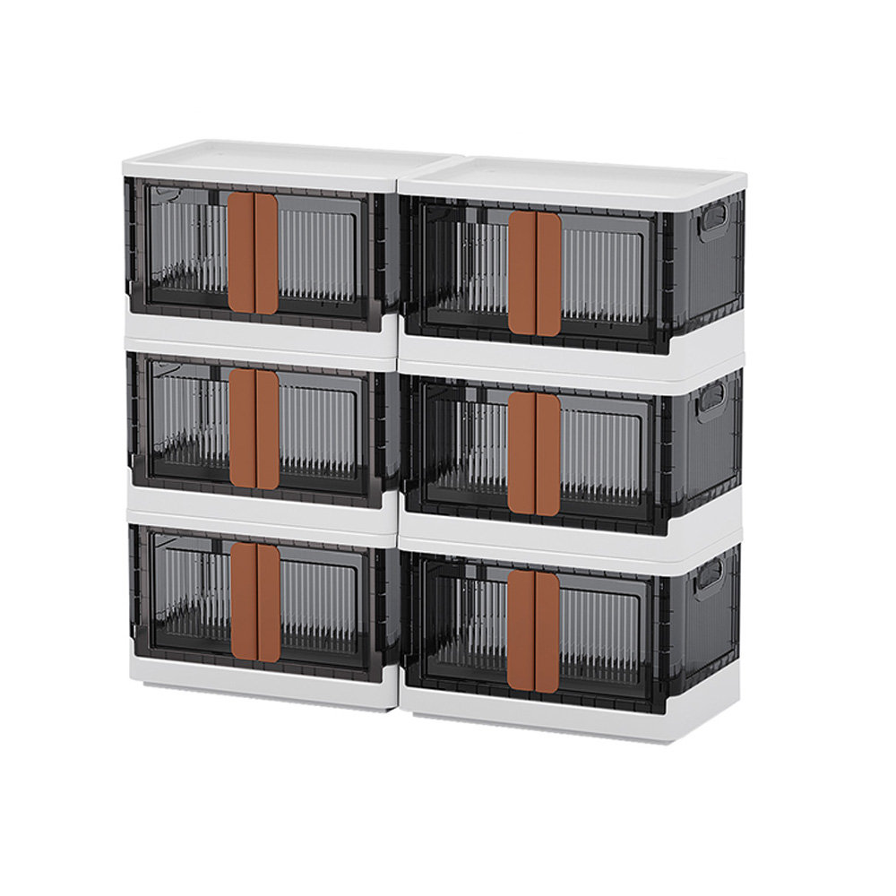 HAIXIN 100 Quart Large Capacity Folding Storage Bins Stackable