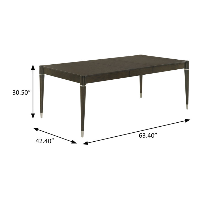 Table de salle à manger à rallonge 63,4 "Modern Classics, brun