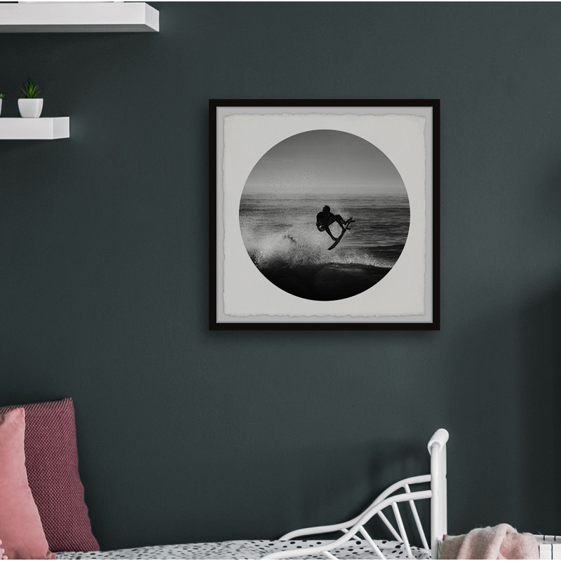 Airborne Surfer - Single Picture Frame Print, 81cm H x 81cm W x 3.81cm D