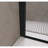 Foldable Design Tempered Glass Matte Black Versatile For Small Bathrooms