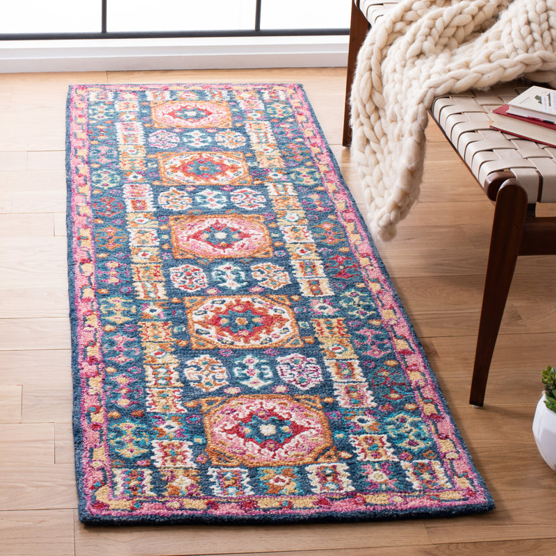 Tapis en laine touffeté à la main de style ivoire Ivanhoe, Tapis de couloir 2 pi 3 po x 7 pi