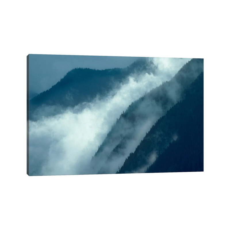 Mist Rising In The Cascade Mountains Near Hope, British Columbia, Canada by Tim Fitzharris - Wrapped Canvas Print