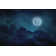 Blue Full Moon - Wrapped Canvas Print