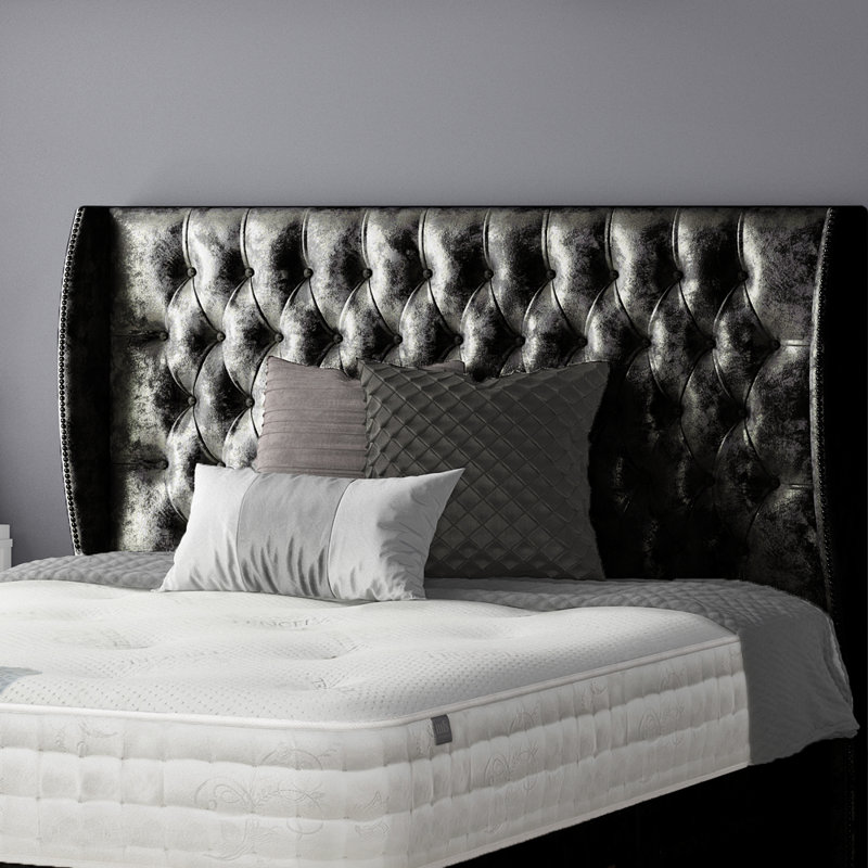 Mandalay Upholstered Headboard, Double (4'6), Black