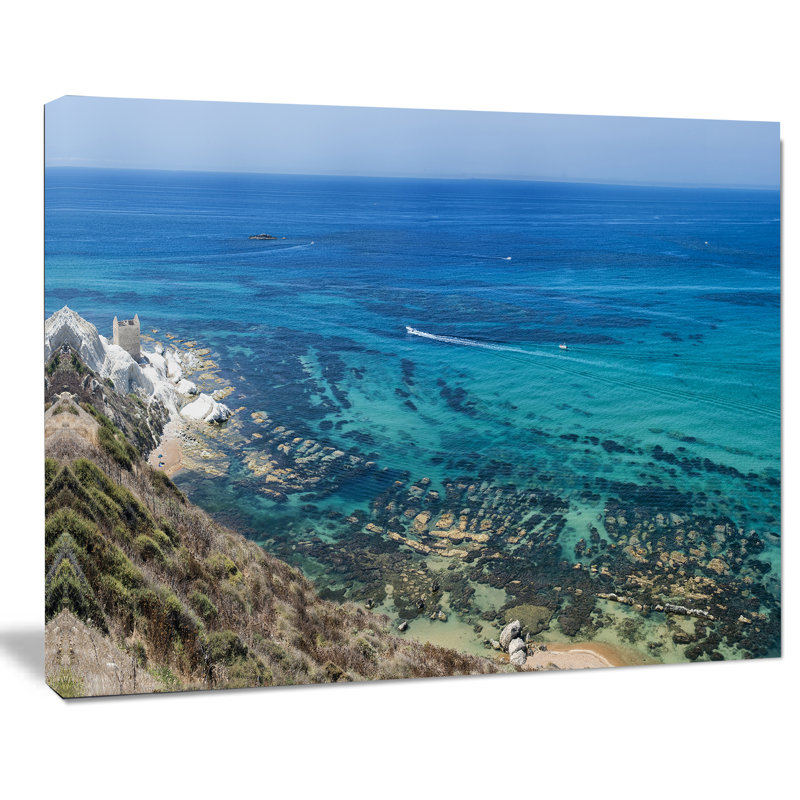 «White Tip Agrigento in Sicily Italy», reproduction de photo sur toile tendue, H 30 po x l 40 po x P 1 po