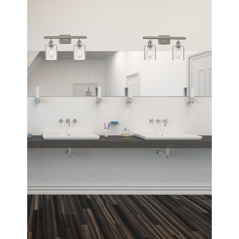 Éclairage pour salle de bain à intensité variable 2 lumières Leilani, Transparent, Ampoule DEL 6 watts Vinage