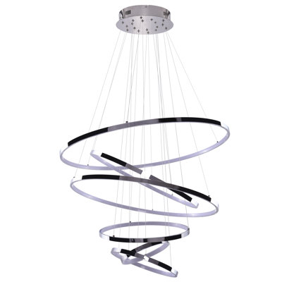 6 - Light LED Geometric Pendant