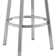 Kellum Swivel Counter and Bar Height Barstool with Arms in Faux Leather Upholstery and Metal Legs