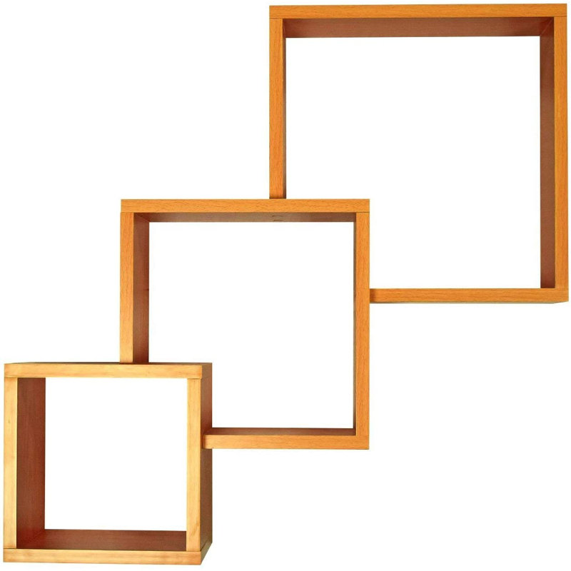Dinuk 3 Piece Square Floating Shelf