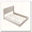Grand lit plateforme en bois massif avec finition et tête de lit beige, aucun sommier nécessaire-775677212-775677218